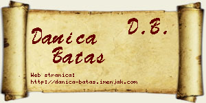 Danica Batas vizit kartica